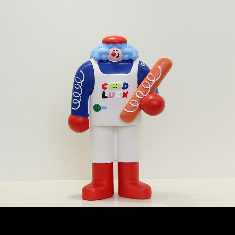 Διακοσμητική φιγούρα από ρητίνη για διακόσμηση αρτοποιείου και καφέ - Bread Man χαρακτήρας, μοντέρνο μινιμαλιστικό στυλ, ιδανικό δώρο έναρξης επιχείρησης