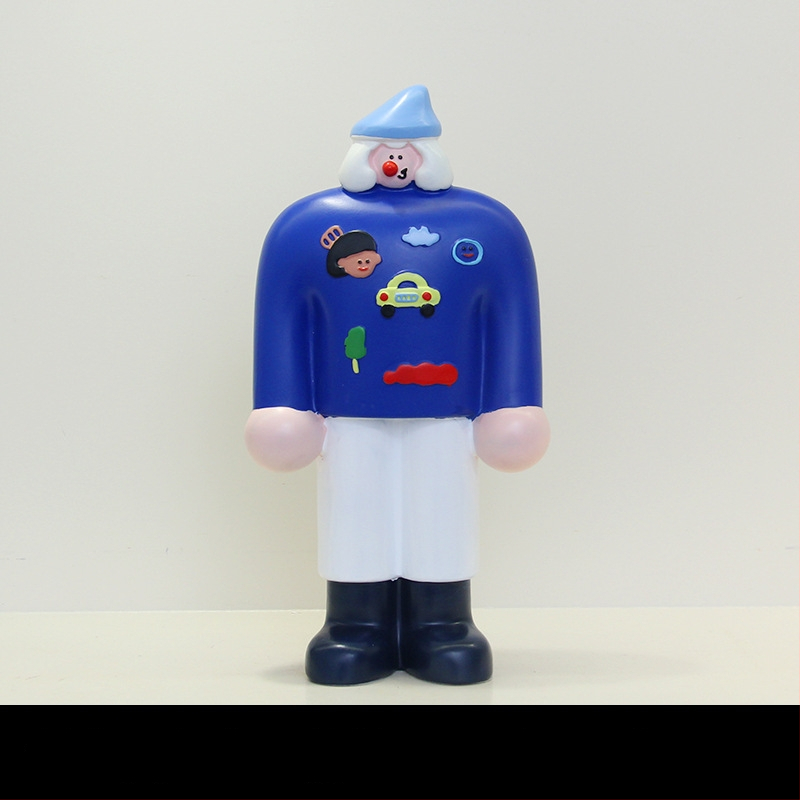 Διακοσμητική φιγούρα από ρητίνη για διακόσμηση αρτοποιείου και καφέ - Bread Man χαρακτήρας, μοντέρνο μινιμαλιστικό στυλ, ιδανικό δώρο έναρξης επιχείρησης