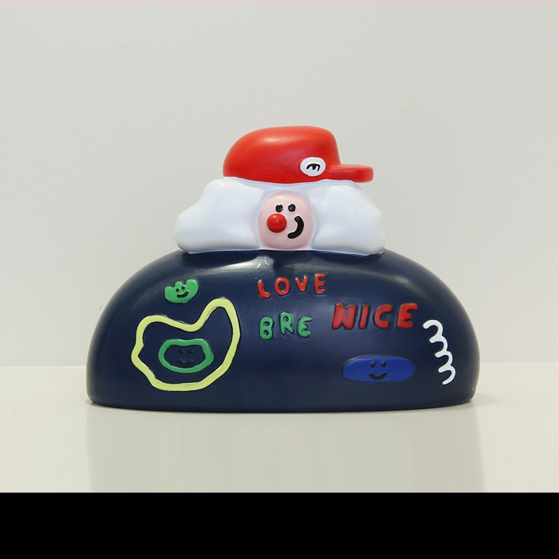 Διακοσμητική φιγούρα από ρητίνη για διακόσμηση αρτοποιείου και καφέ - Bread Man χαρακτήρας, μοντέρνο μινιμαλιστικό στυλ, ιδανικό δώρο έναρξης επιχείρησης