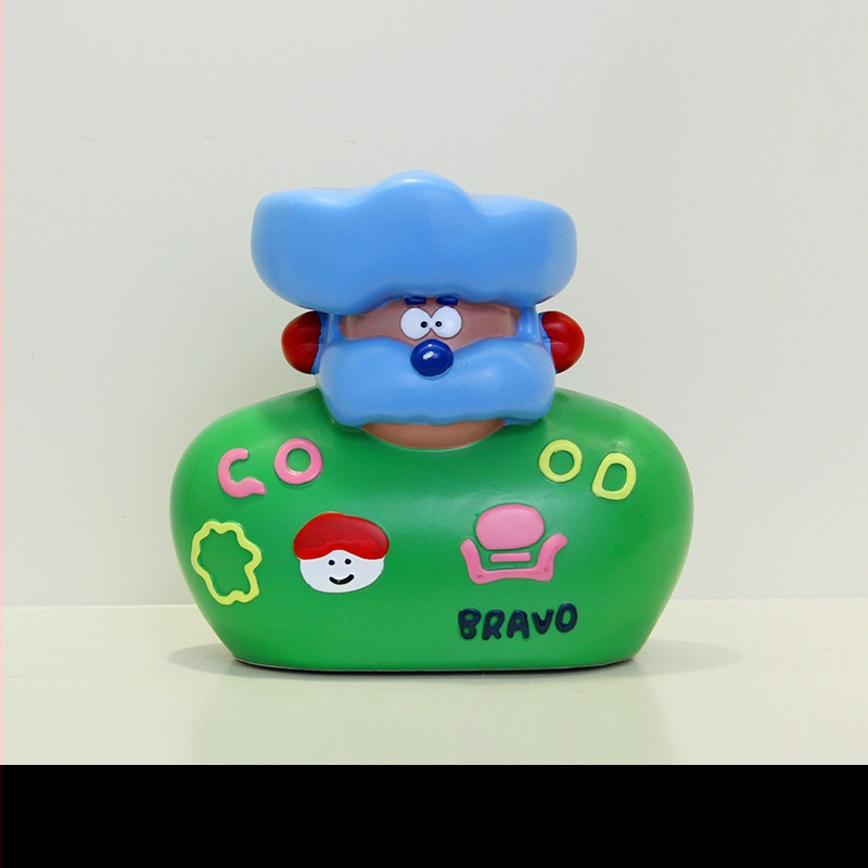 Διακοσμητική φιγούρα από ρητίνη για διακόσμηση αρτοποιείου και καφέ - Bread Man χαρακτήρας, μοντέρνο μινιμαλιστικό στυλ, ιδανικό δώρο έναρξης επιχείρησης