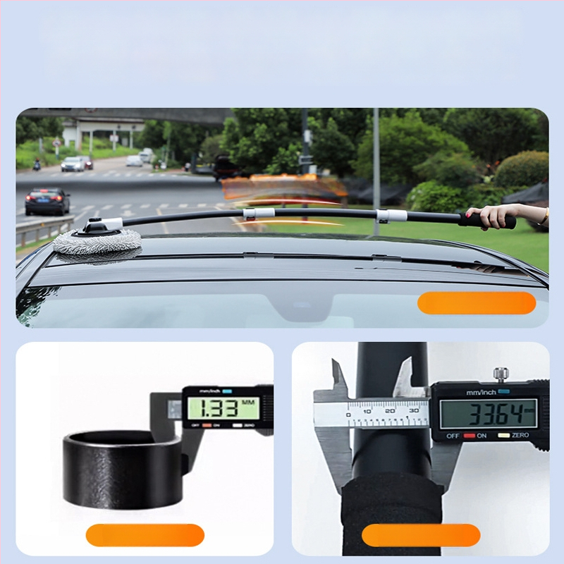 Mop de spălat maşinii cu tijă curbată din aliaj de aluminiu şi cap Chenille, 430 g, Personalizare disponibilă, Nu zgârie vopseaua maşinii