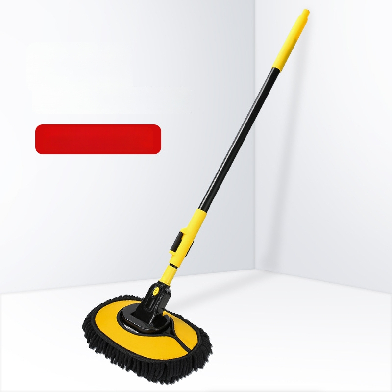 Mop de spălat maşinii cu tijă curbată din aliaj de aluminiu şi cap Chenille, 430 g, Personalizare disponibilă, Nu zgârie vopseaua maşinii