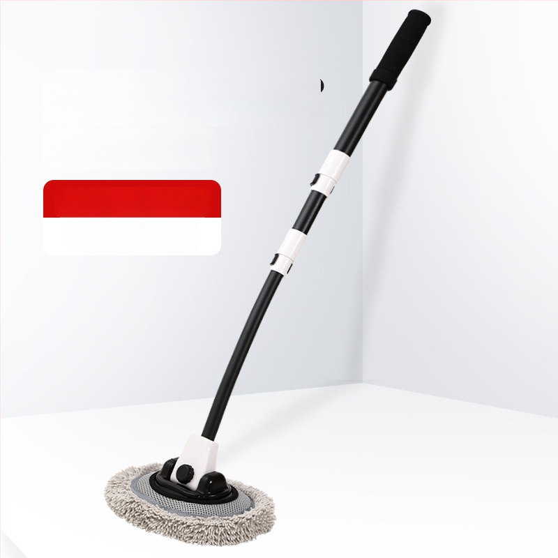 Mop de spălat maşinii cu tijă curbată din aliaj de aluminiu şi cap Chenille, 430 g, Personalizare disponibilă, Nu zgârie vopseaua maşinii