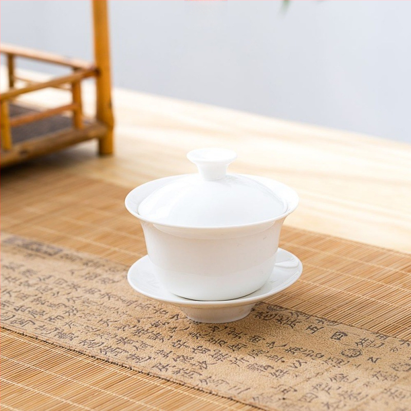 Σετ Gongfu τσαγιού από πορσελάνη-νεφρίτης – Chaoshan στιλ, πλήρες με τσαγιέρα, μπολ με καπάκι και φλιτζάνια, χωρίς δίσκο, φινίρισμα Lopo γλασούρας