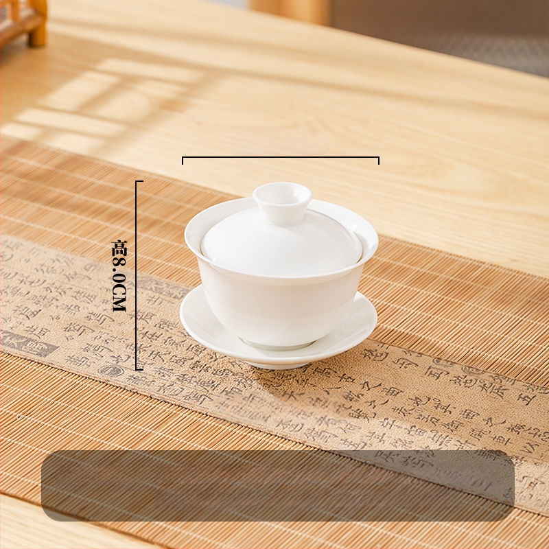 Σετ Gongfu τσαγιού από πορσελάνη-νεφρίτης – Chaoshan στιλ, πλήρες με τσαγιέρα, μπολ με καπάκι και φλιτζάνια, χωρίς δίσκο, φινίρισμα Lopo γλασούρας