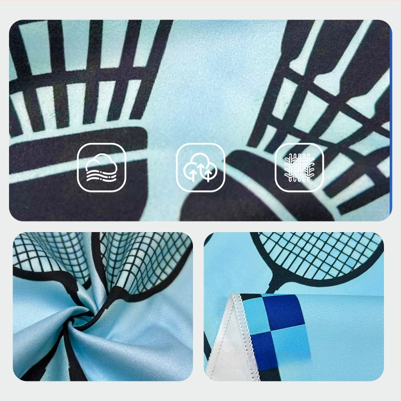 Sporttörölköző – Mikroszálas, gyorsan szárad, 60 g, logóval nyomtatható, testreszabható, ideális badmintonhoz és maratonfutáshoz