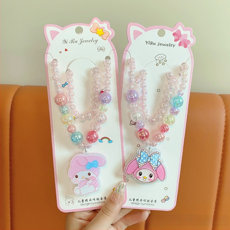 Princess serijos kaklo papuošalas, vaikams animacinio stiliaus, rutulinė grandinė, pakabukas įtrauktas