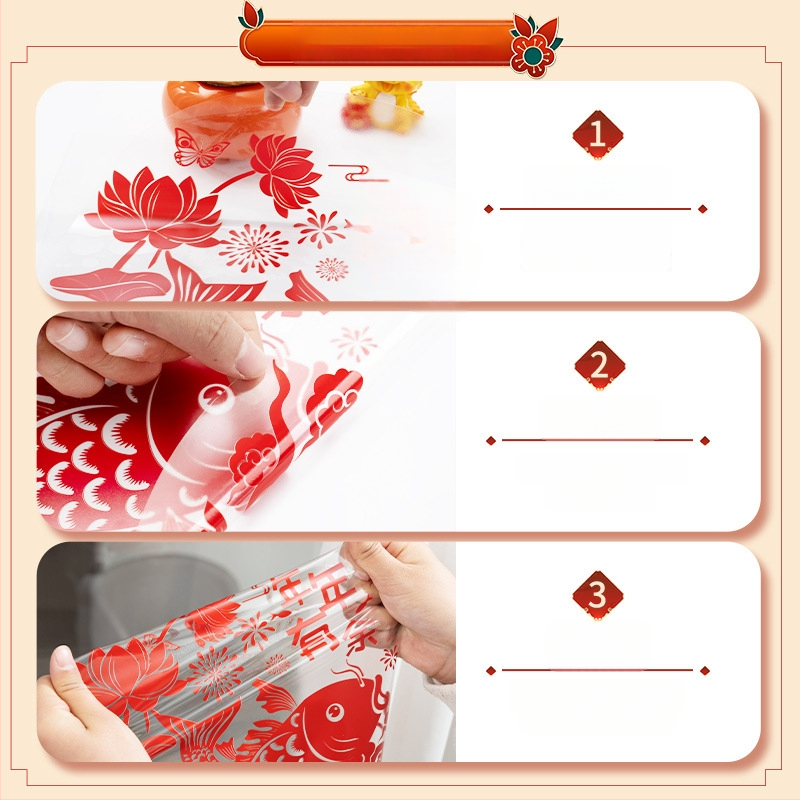 Ablaküvegre készült matrica – Ló éve motívum, kültéri vízálló falidekor, PVC, 1 db, ázsiai stílus, tükröződés