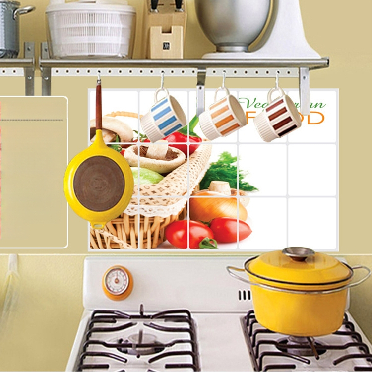 Konyhai falmatrica - PET anyag, Növénymintás, Olajálló falmatrica, Szennyeződésálló