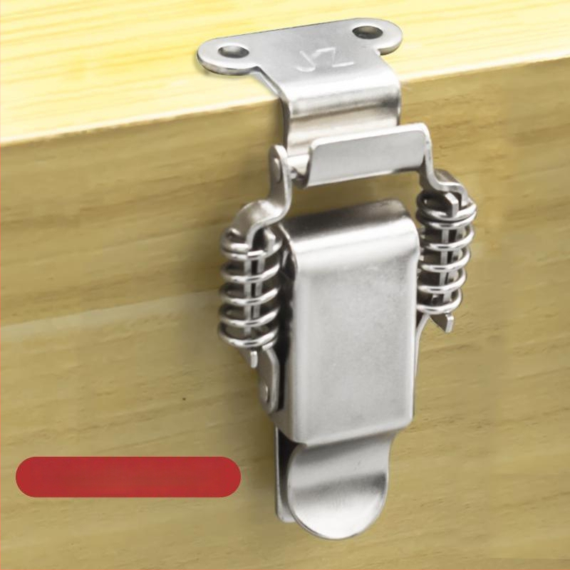 Įrankių dėžės sagtis su dviguba spyruokle, mygtuko tipas, 304 nerūdijantis plienas, tvirta konstrukcija