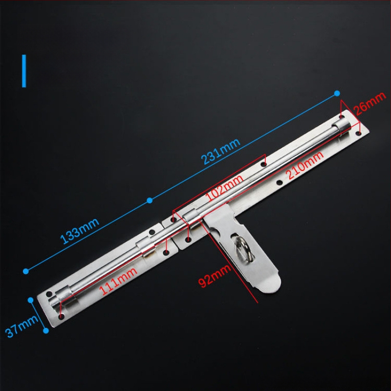 Sunkus durų sklendė; nerūdijančio plieno, šlifuotu paviršiumi; modelis 003; šiuolaikinis minimalizmas.