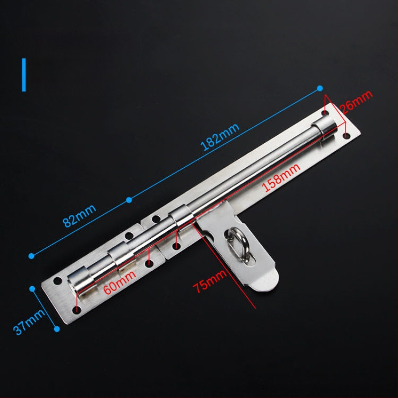 Sunkus durų sklendė; nerūdijančio plieno, šlifuotu paviršiumi; modelis 003; šiuolaikinis minimalizmas.