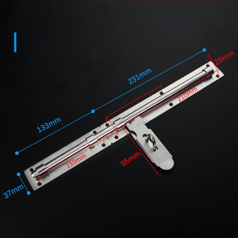 Sunkus durų sklendė; nerūdijančio plieno, šlifuotu paviršiumi; modelis 003; šiuolaikinis minimalizmas.