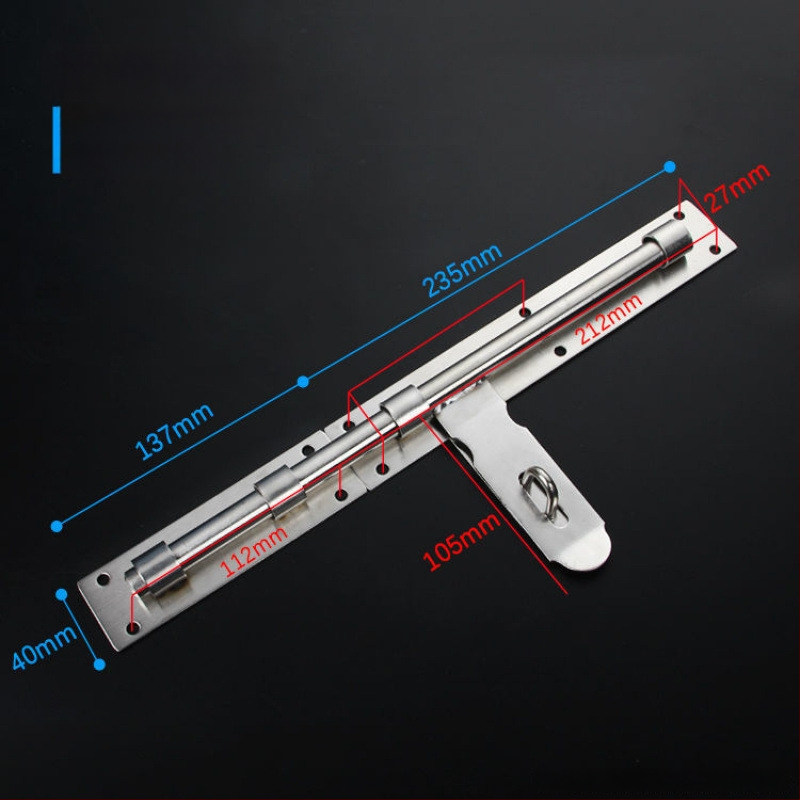 Sunkus durų sklendė; nerūdijančio plieno, šlifuotu paviršiumi; modelis 003; šiuolaikinis minimalizmas.