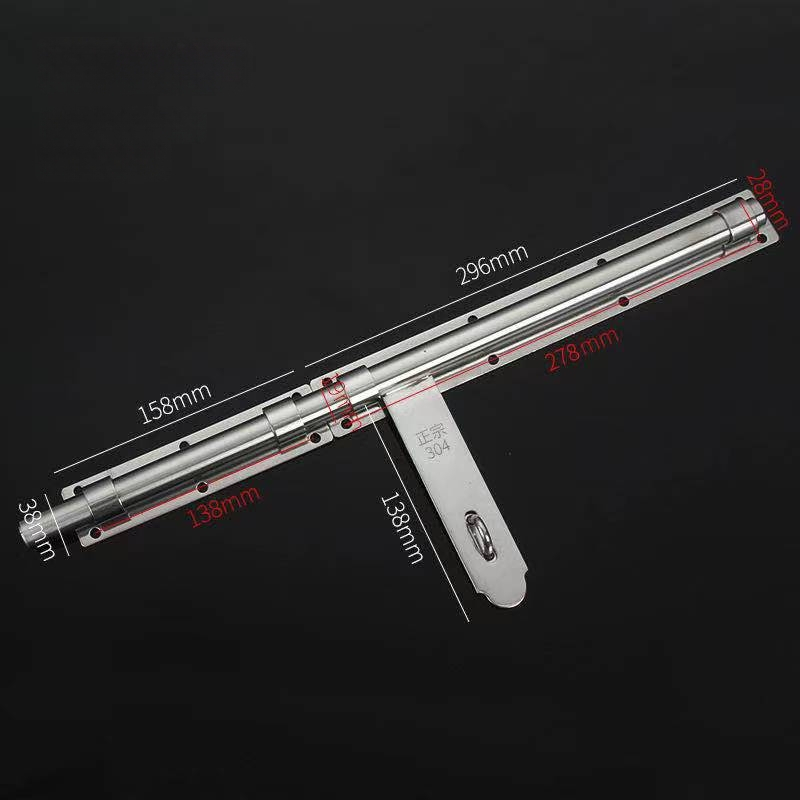 Sunkus durų sklendė; nerūdijančio plieno, šlifuotu paviršiumi; modelis 003; šiuolaikinis minimalizmas.