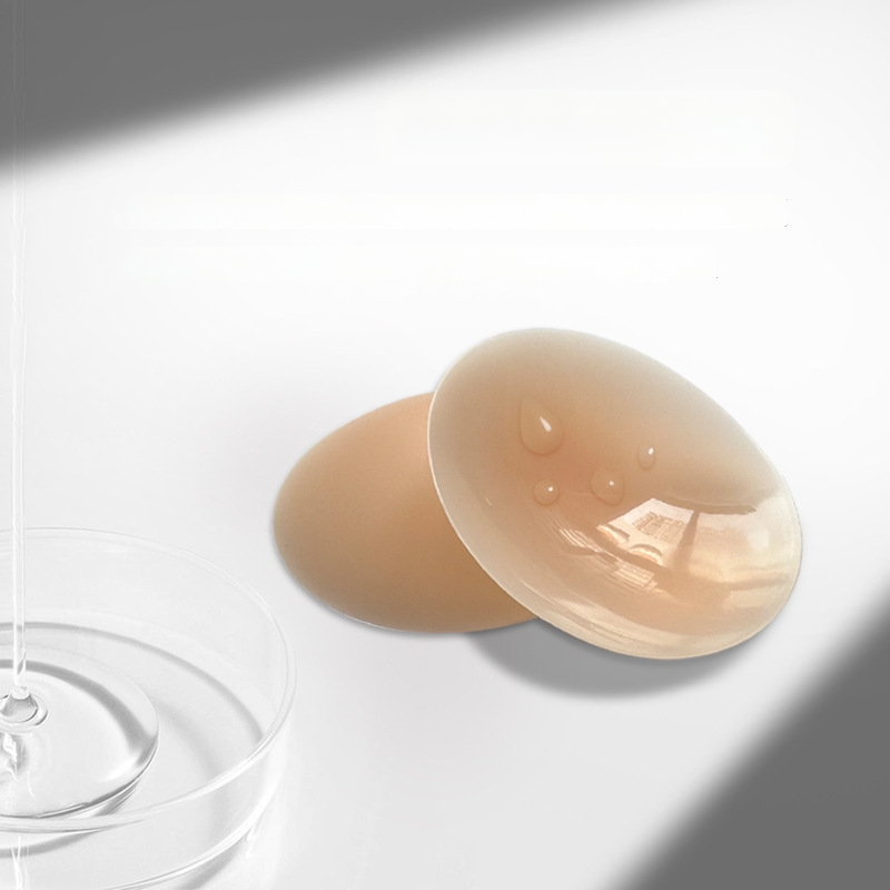 Szilikon mellbimbó takarók - ultra vékonyak, lélegzőek, láthatatlanok, kör alakú forma, fényes felület