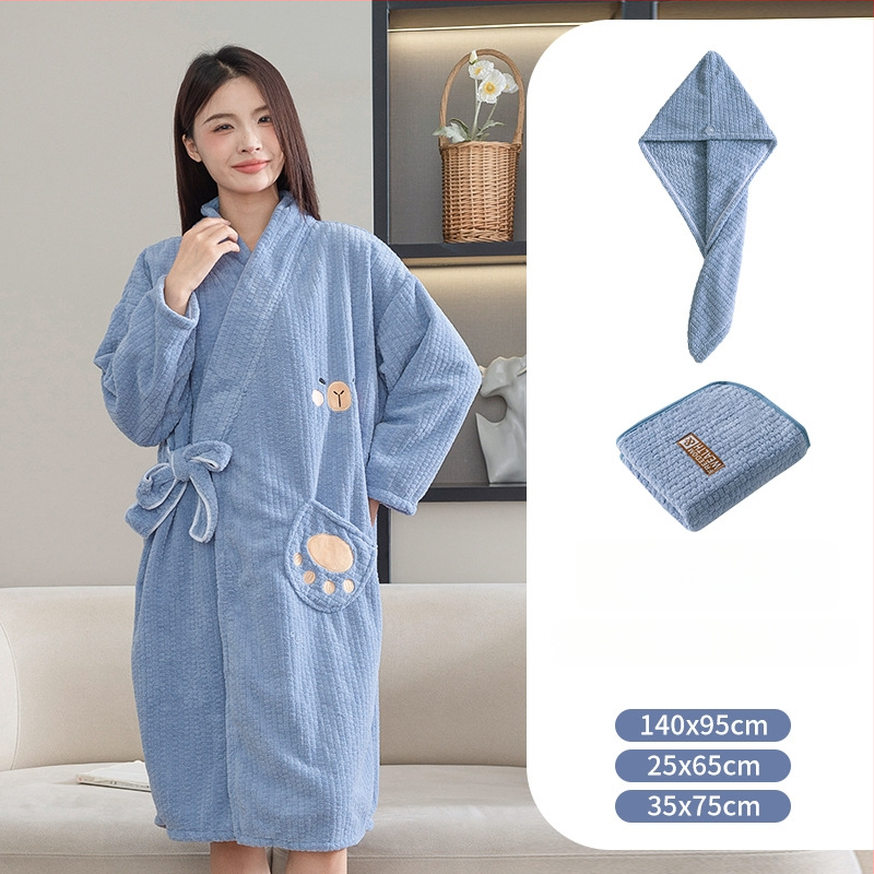 Női viselhető törölköző és köntös, 2025-ös modell, mikroszálas, 150d szál, jacquard