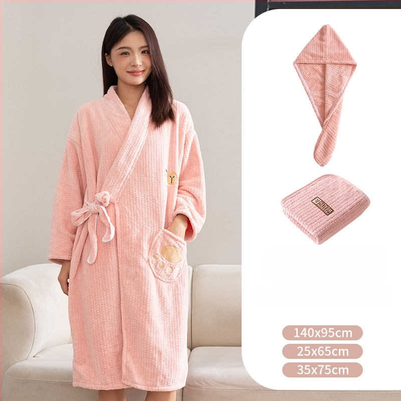 Női viselhető törölköző és köntös, 2025-ös modell, mikroszálas, 150d szál, jacquard
