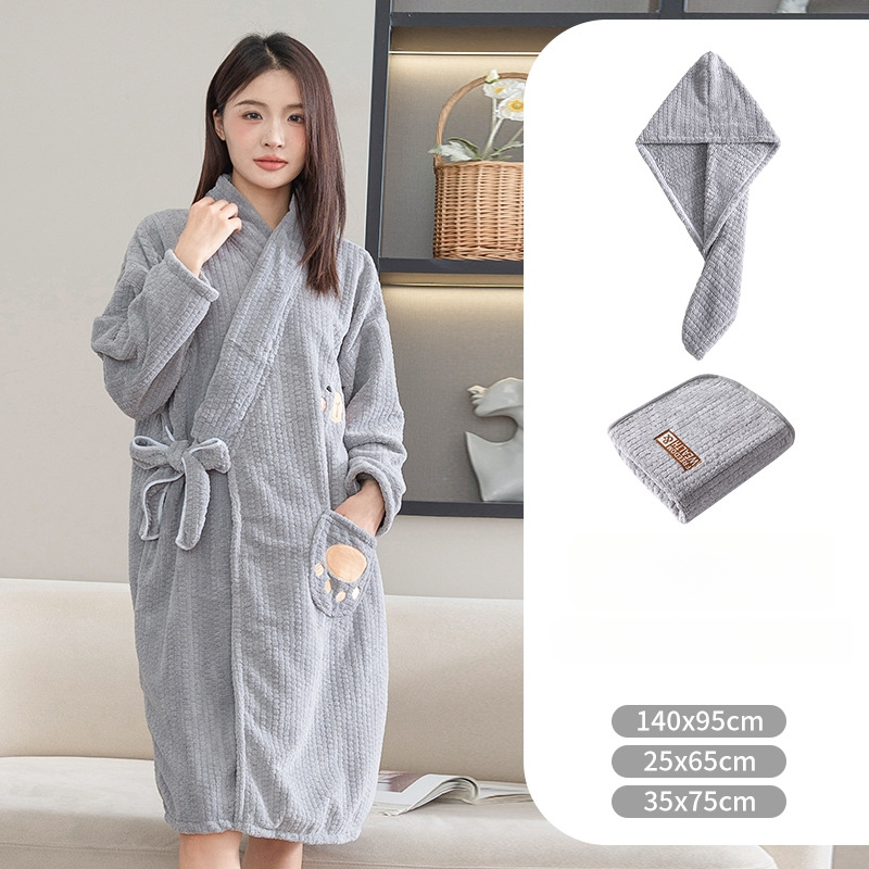 Női viselhető törölköző és köntös, 2025-ös modell, mikroszálas, 150d szál, jacquard
