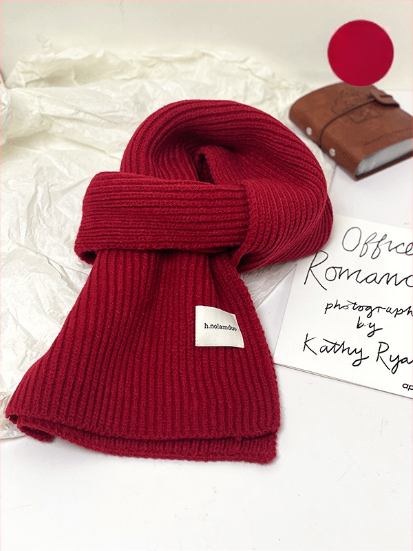 Шал в корейски стил, плетен, изкуствен кашмир/акрил, подходящ за зима, пролет и есен, стартирал през лятото на 2025 г.