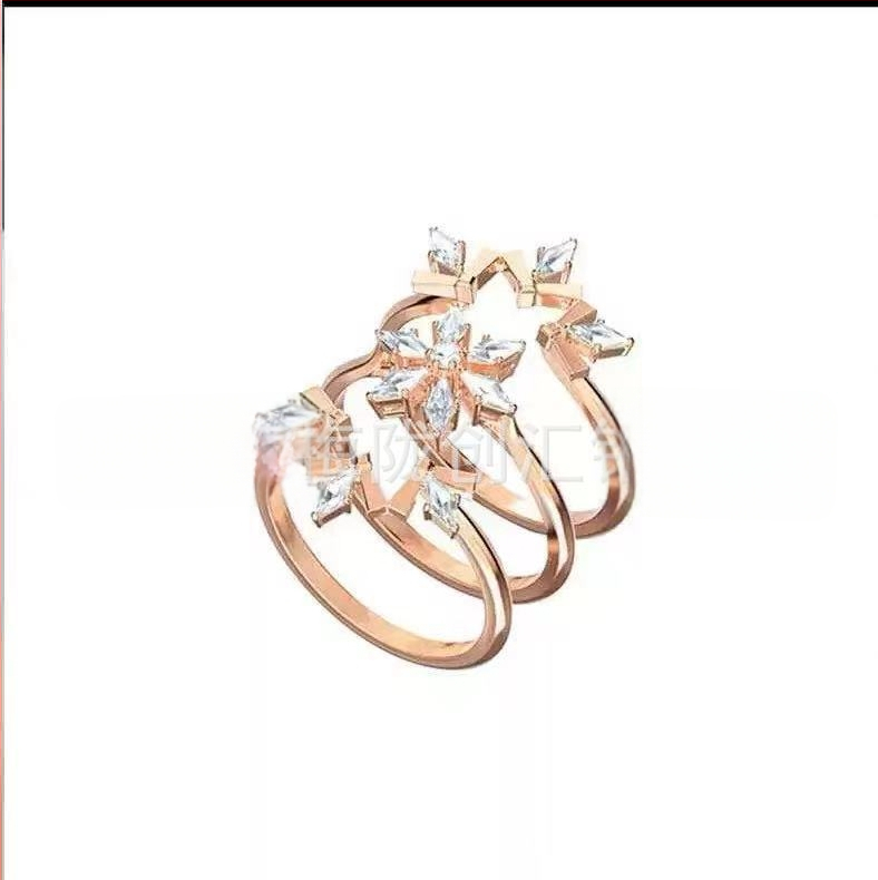 Vario pagrindo auskarai snaigė, sidabro 925 pakabukas – rinkinys moterims