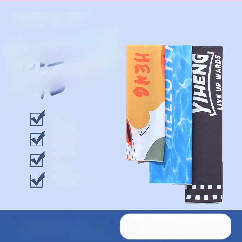 Sporttörölköző, ice-silk, gyors száradás, verejték felszívódása, hűsítő, hordozható