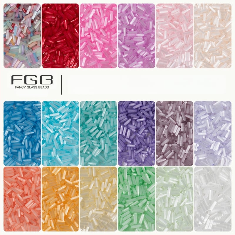 FGB Glass Beads Cat's Eye Brushed Twist Tube – Αξεσουάρ DIY για Κοσμήματα, Διακοσμητικά για Μαλλιά με Φούντες