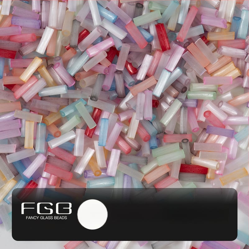 FGB Glass Beads Cat's Eye Brushed Twist Tube – Αξεσουάρ DIY για Κοσμήματα, Διακοσμητικά για Μαλλιά με Φούντες