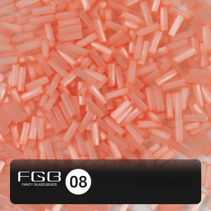 FGB Glass Beads Cat's Eye Brushed Twist Tube – Αξεσουάρ DIY για Κοσμήματα, Διακοσμητικά για Μαλλιά με Φούντες