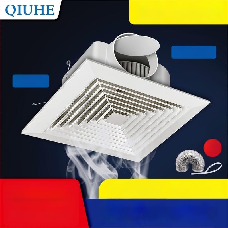 Ventilator de ventilație pentru tavan din gips-carton, bucătărie și baie, puternic și silențios, modelul 300h-01, eficiență energetică nivel 3, telecomandă