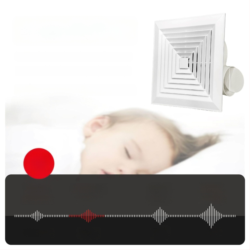 Ventilator de ventilație pentru tavan din gips-carton, bucătărie și baie, puternic și silențios, modelul 300h-01, eficiență energetică nivel 3, telecomandă