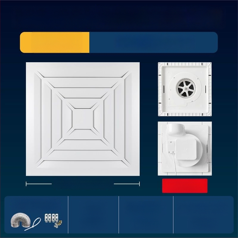 Ventilator de ventilație pentru tavan din gips-carton, bucătărie și baie, puternic și silențios, modelul 300h-01, eficiență energetică nivel 3, telecomandă