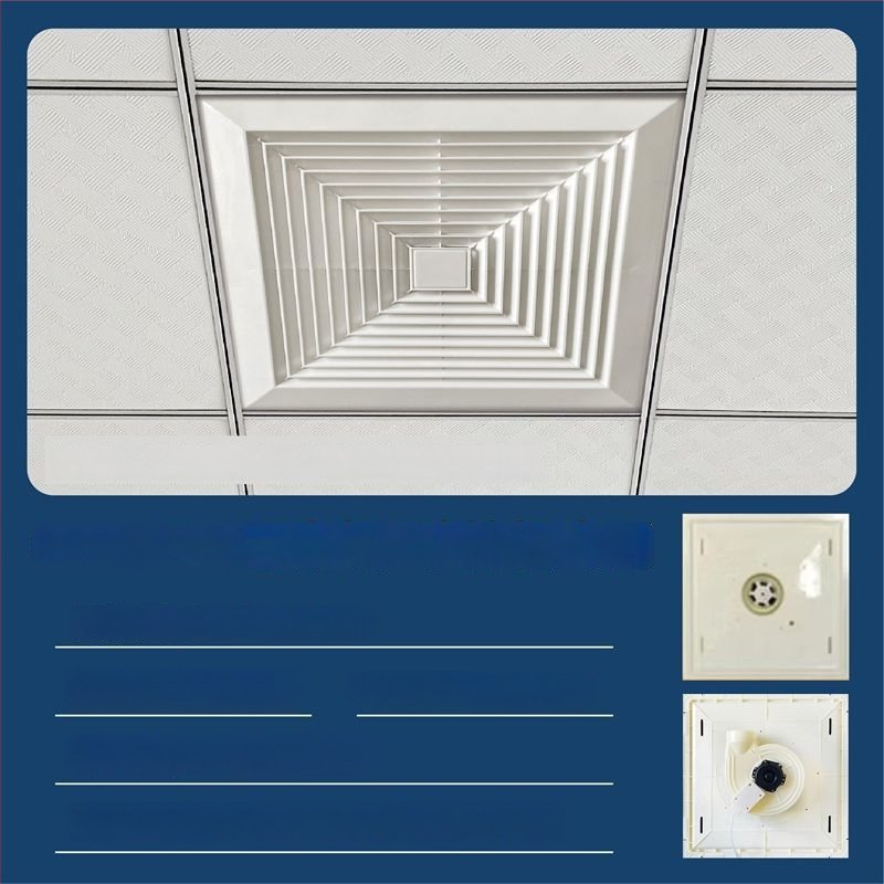 Ventilator de ventilație pentru tavan din gips-carton, bucătărie și baie, puternic și silențios, modelul 300h-01, eficiență energetică nivel 3, telecomandă