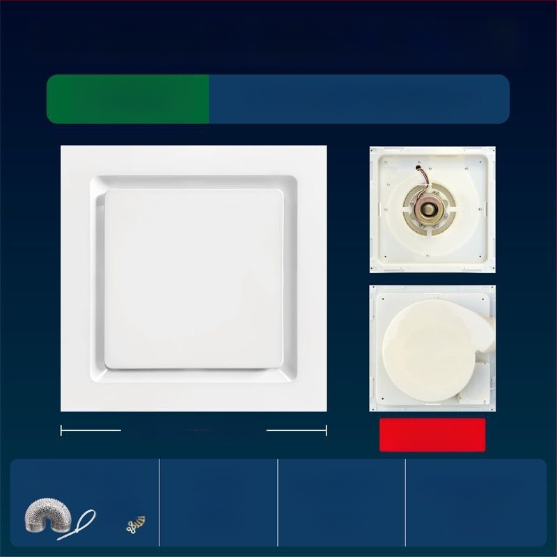 Ventilator de ventilație pentru tavan din gips-carton, bucătărie și baie, puternic și silențios, modelul 300h-01, eficiență energetică nivel 3, telecomandă