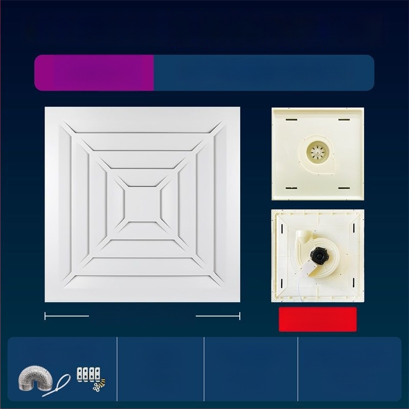 Ventilator de ventilație pentru tavan din gips-carton, bucătărie și baie, puternic și silențios, modelul 300h-01, eficiență energetică nivel 3, telecomandă