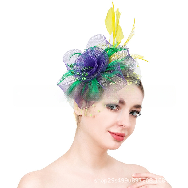 Putnu spalvu matu aksesuārs – oriģinālais dizains, roku darbs, loku stils, personalizācija pieejama.