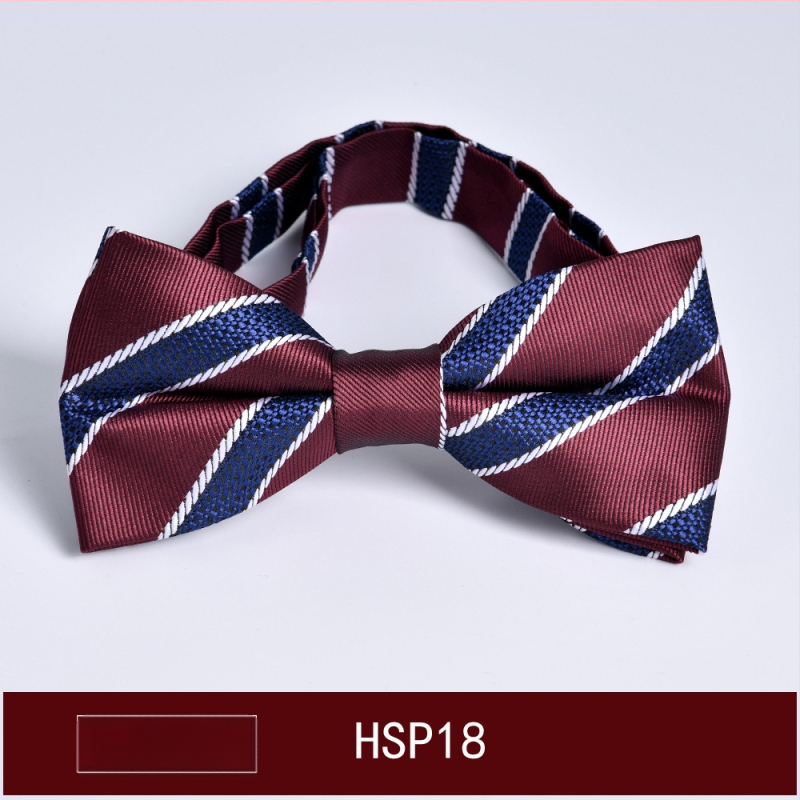 Muški papion, dvostruka jacquard tkanina, ravni vrh, korejski stil, prugasti uzorak (dvostruki jacquard; poliesterska vlakna; prugasti)