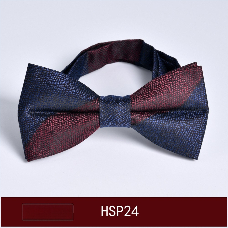 Muški papion, dvostruka jacquard tkanina, ravni vrh, korejski stil, prugasti uzorak (dvostruki jacquard; poliesterska vlakna; prugasti)