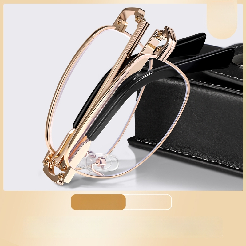 Bezrāmju lasīšanas brilles, akrila lēcas, titāna sakausējuma rāmis, kvadrātveida stils, Pavasaris 2024