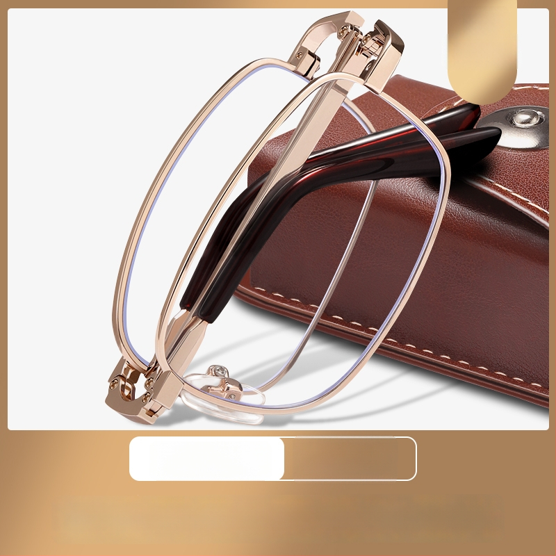 Bezrāmju lasīšanas brilles, akrila lēcas, titāna sakausējuma rāmis, kvadrātveida stils, Pavasaris 2024