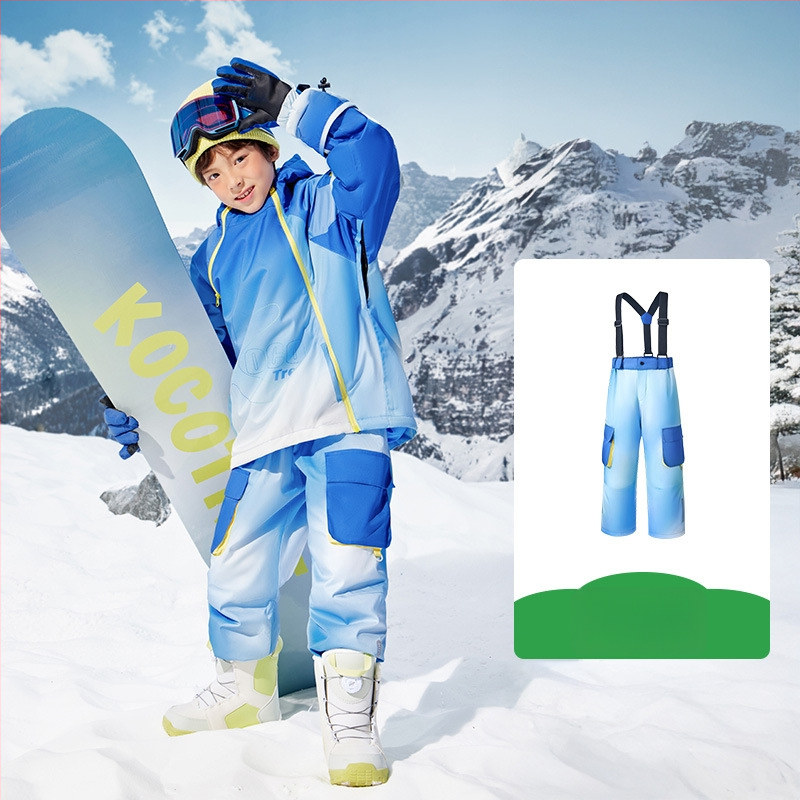 KK Tree vaikų slidinėjimo komplektas, unisex dviejų dalių (viršus + kelnes), atsparus vandeniui ir šiltas, poliesterio audinys, modelis Kq25130+Kq25131