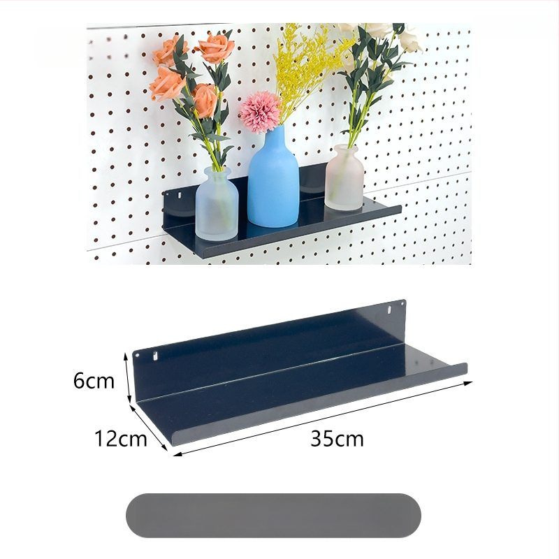 Geležies perforuotos plokštės priedų rinkinys su magnetiniais kabliukais DIY metalinėms saugojimo lentynoms