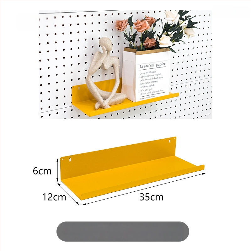 Geležies perforuotos plokštės priedų rinkinys su magnetiniais kabliukais DIY metalinėms saugojimo lentynoms