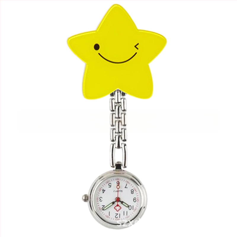 Moteriški slaugos krūtinės laikrodis, kvarcinis Huachen SL39 mechanizmas, analoginis rodiklis su skaitmenimis, 24 valandų indikacija, atsparus vandeniui