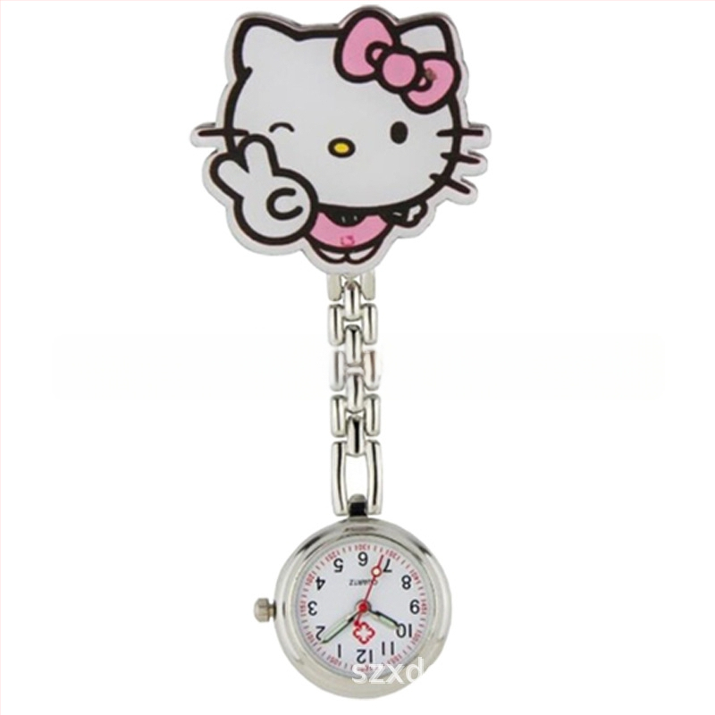 Moteriški slaugos krūtinės laikrodis, kvarcinis Huachen SL39 mechanizmas, analoginis rodiklis su skaitmenimis, 24 valandų indikacija, atsparus vandeniui