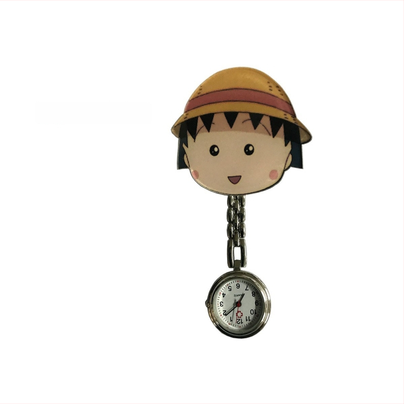 Moteriški slaugos krūtinės laikrodis, kvarcinis Huachen SL39 mechanizmas, analoginis rodiklis su skaitmenimis, 24 valandų indikacija, atsparus vandeniui