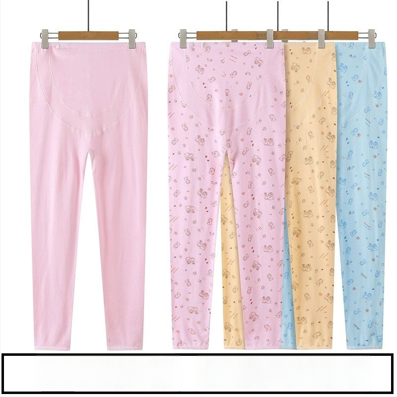 Kokvilnas grūtnieču bikses ar vēdera atbalstu, brīvs piegriezums, ≥95% kokvilna, rudens-ziemas stils