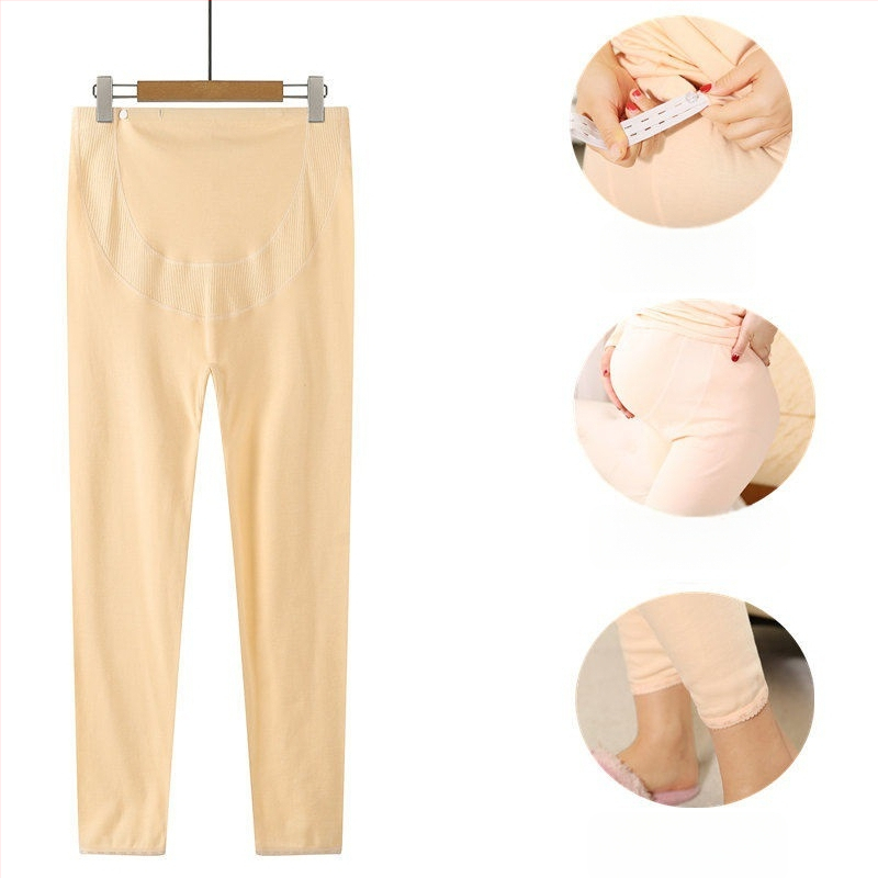 Kokvilnas grūtnieču bikses ar vēdera atbalstu, brīvs piegriezums, ≥95% kokvilna, rudens-ziemas stils