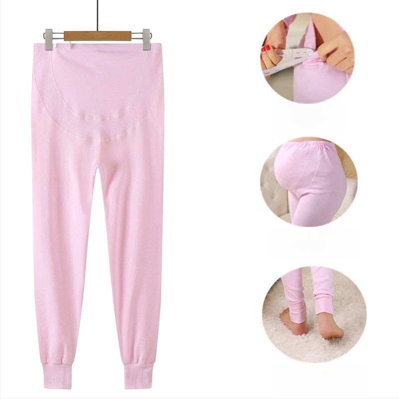 Kokvilnas grūtnieču bikses ar vēdera atbalstu, brīvs piegriezums, ≥95% kokvilna, rudens-ziemas stils