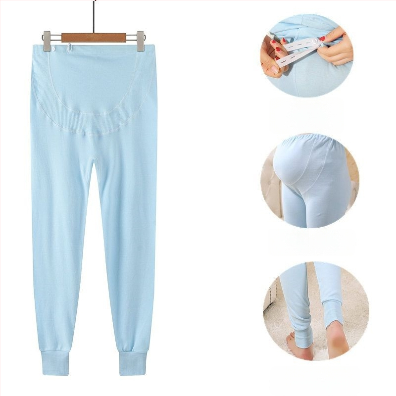 Kokvilnas grūtnieču bikses ar vēdera atbalstu, brīvs piegriezums, ≥95% kokvilna, rudens-ziemas stils